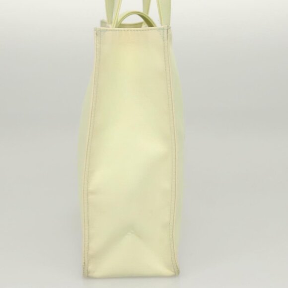 CHANEL COCO Mark Hand Bag Nylon Yellow Gold CC Auth - Picture 5 of 16